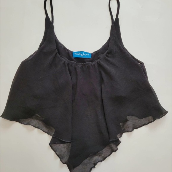 Willy Jay's Black Layered Tank Top Size Small - Picture 9 of 10